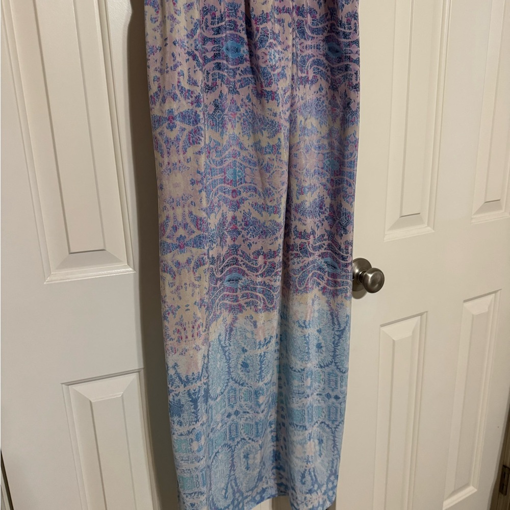 Maeve Blue and Pink Patterned Skirt